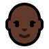 👩🏿‍🦲 woman: dark skin tone, bald display on Windows